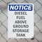 Signmission Diesel Fuel Above Ground Storage Tank OSHA Notice Sign, Plastic, 7in W x 10in L, 2PK OS-2PACK-NS-P-710-V-10994 - alternate 3